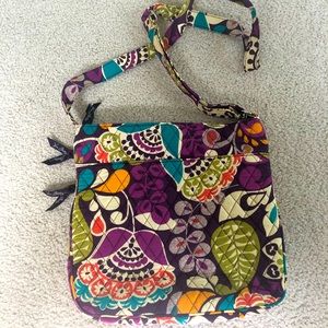 Vera Bradley Plum Crazy Cross Body Bag/Purse